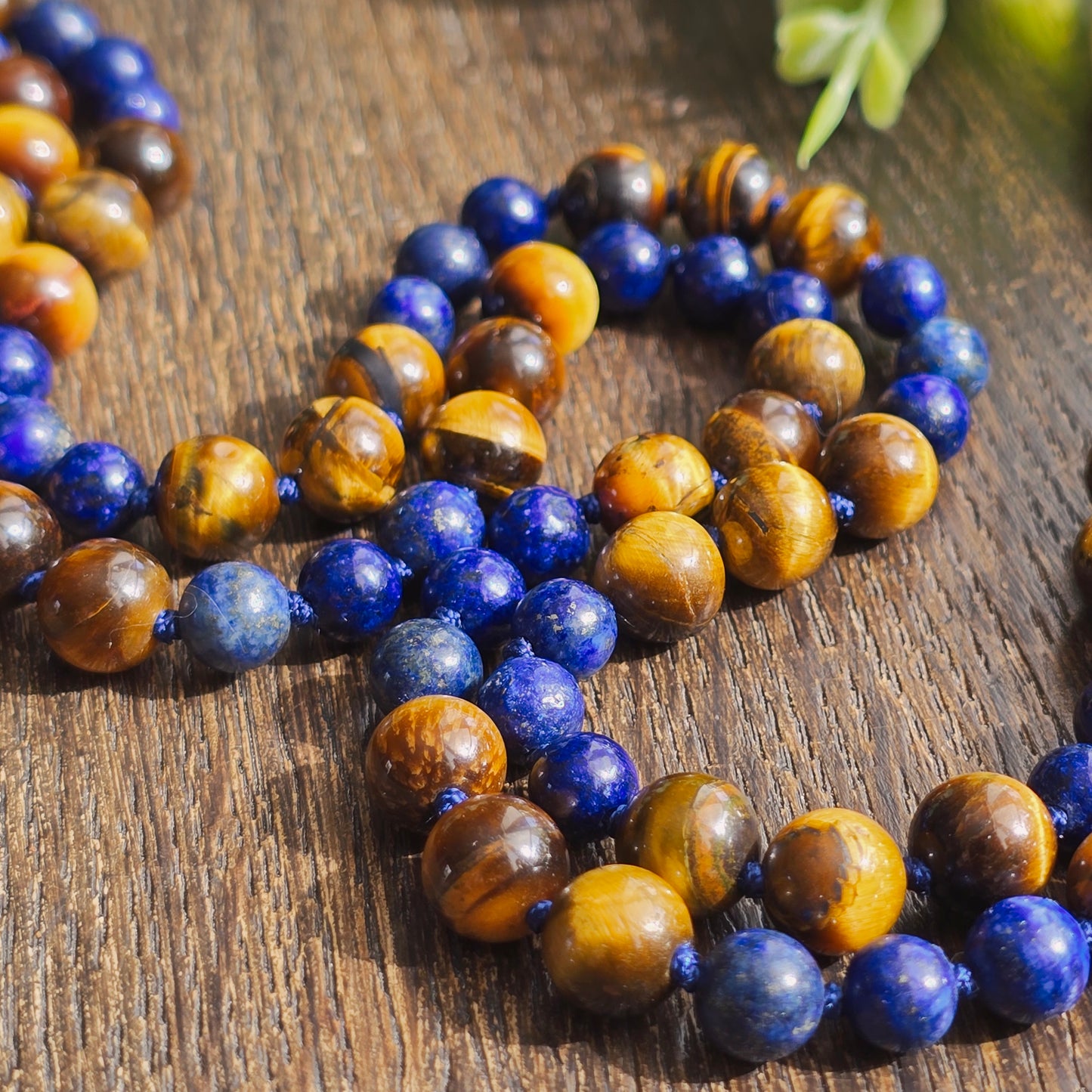 Mala Protection & Sagesse - Lapis-lazuli et Œil de tigre