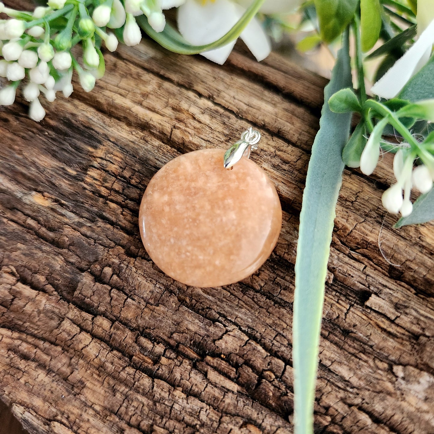 Pendentif en Amazonite pêche - n°2