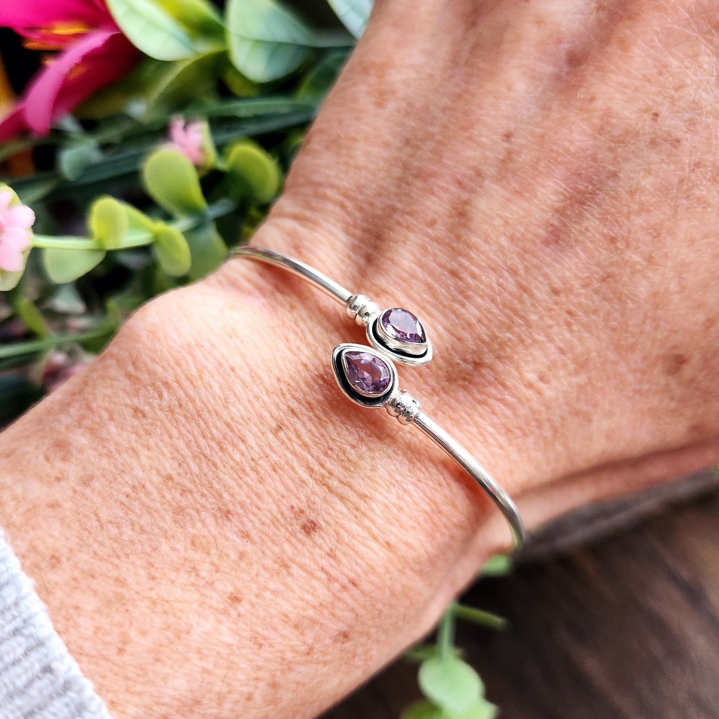 Jonc en Améthyste - Argent 925
