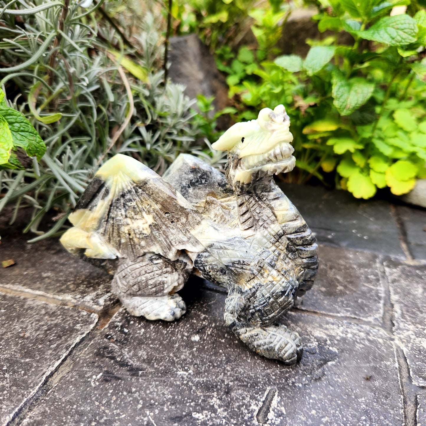 Sculpture de Dragon en Jaspe - n°4