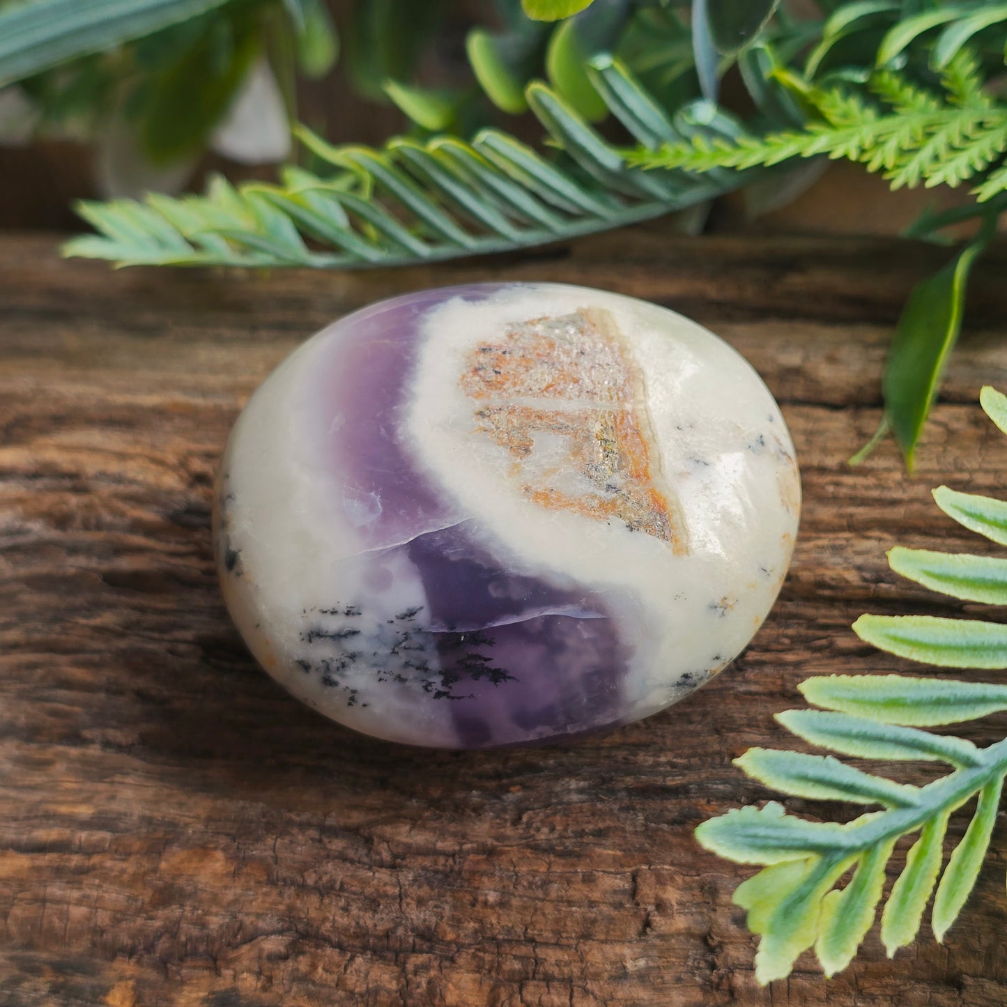 Galet en Agate Dendritique violette - n°4