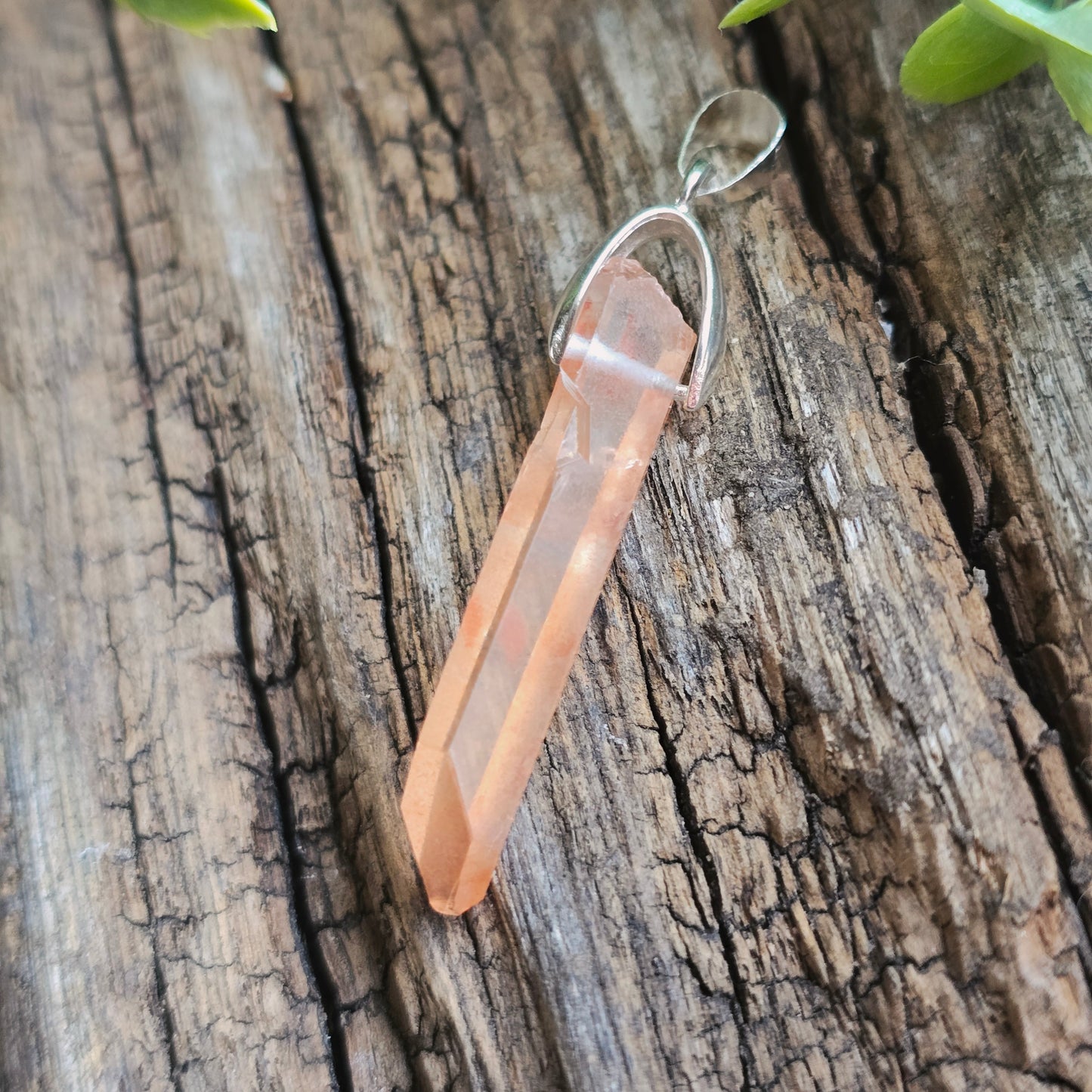 Pendentif en Cristal de Quartz rose - n°1
