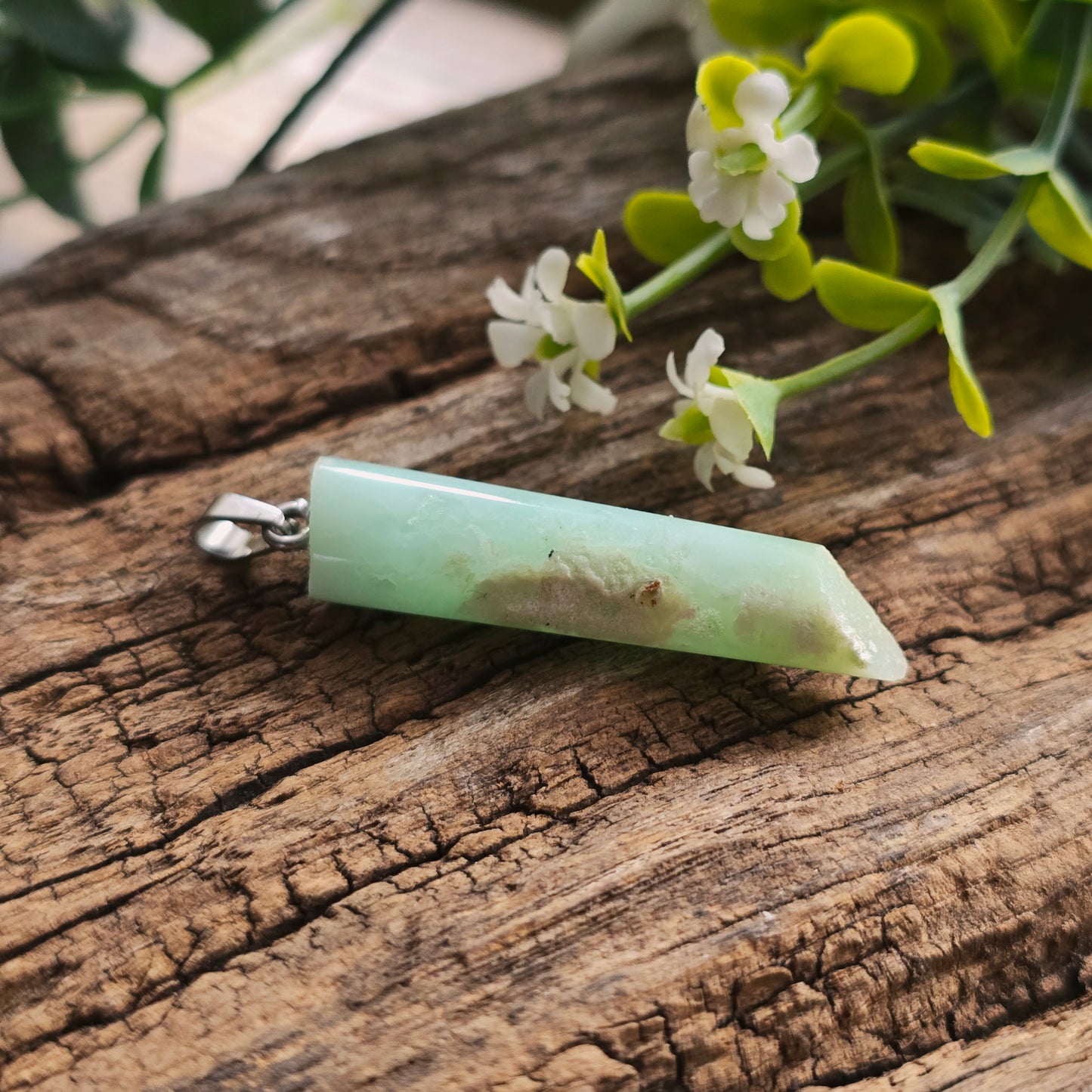 Pendentif Totem en Chrysoprase - n°1