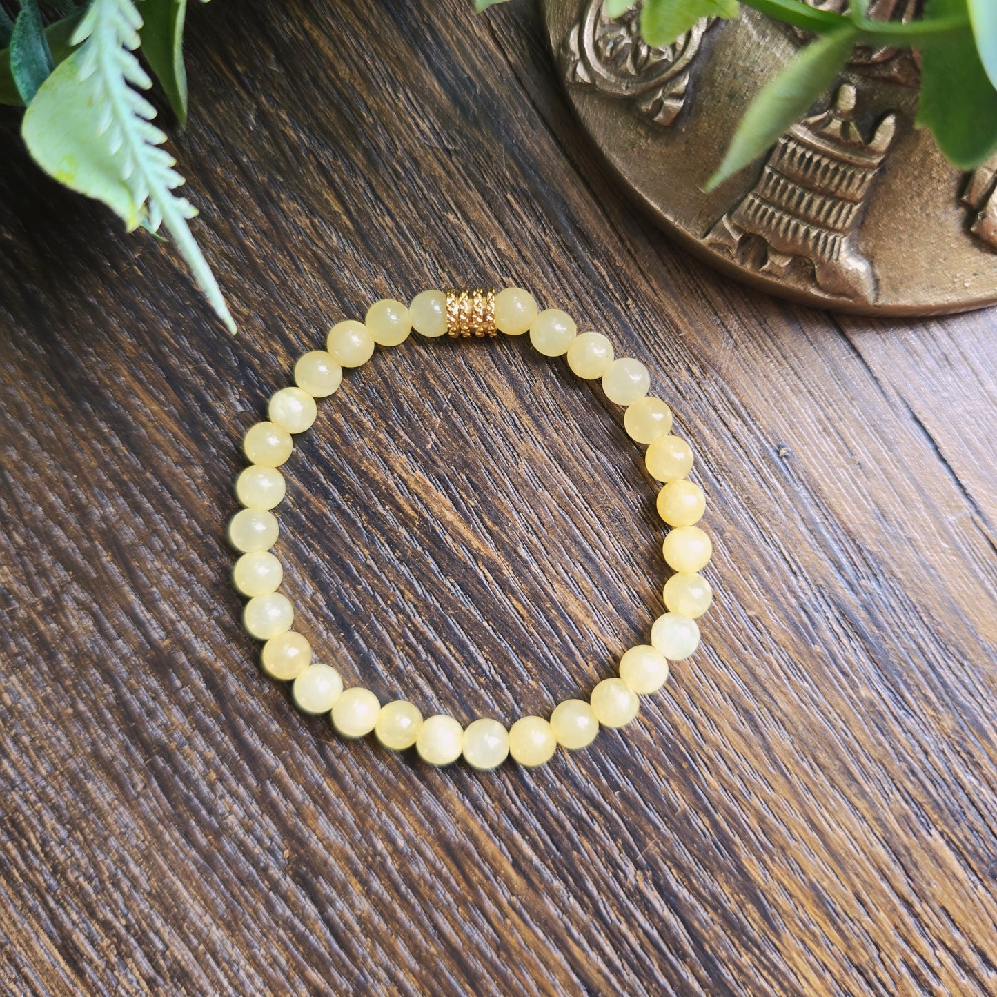 Bracelet en Calcite orange - 4mm