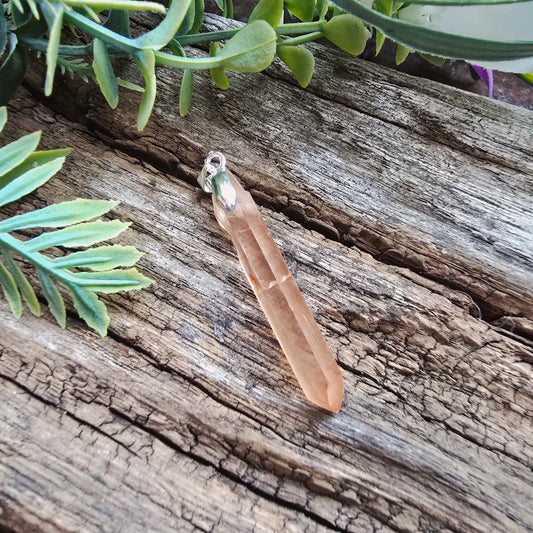 Pendentif en Cristal de Quartz rose - n°5