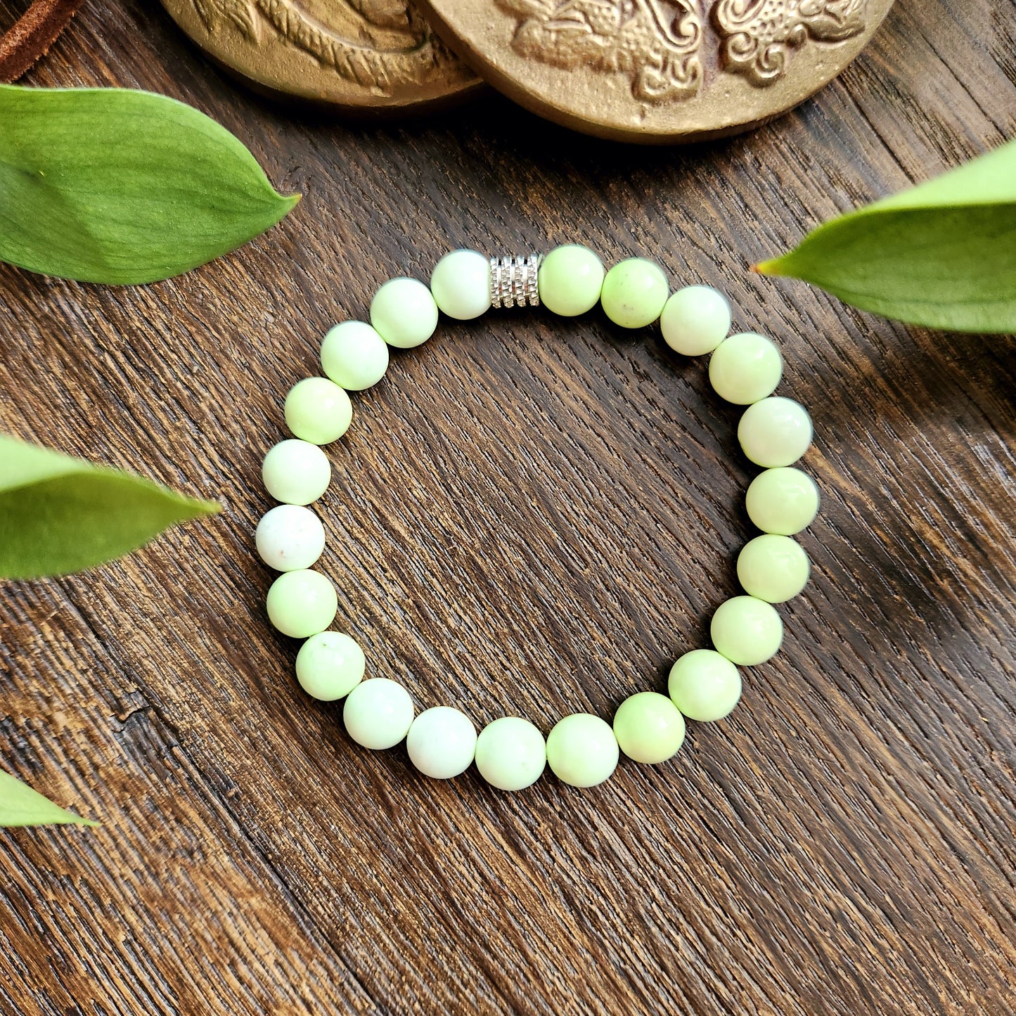 Bracelet en Chrysoprase citron - 8mm