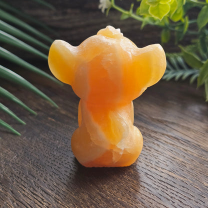 Simba en Calcite orange - 5,5cm