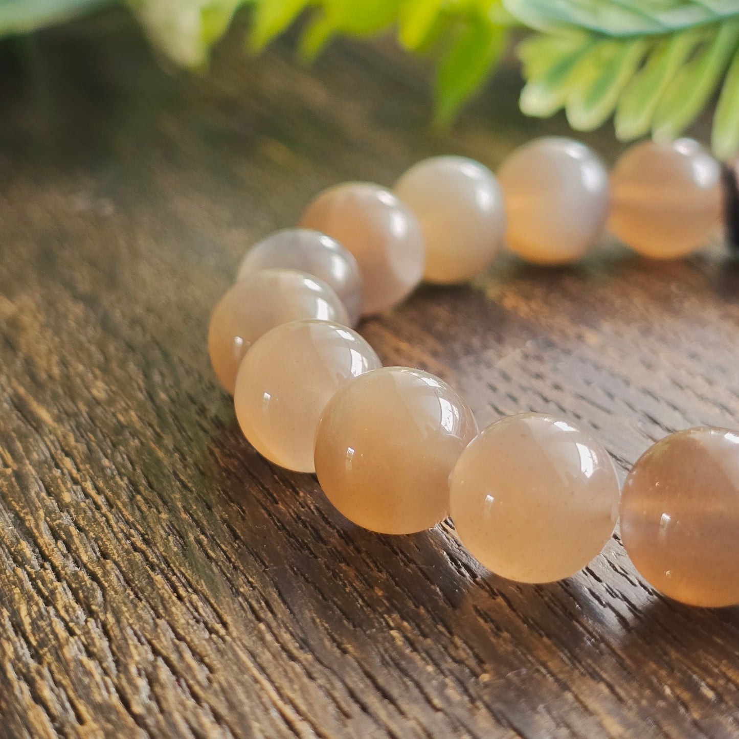 Bracelet en Pierre de Lune - 10mm