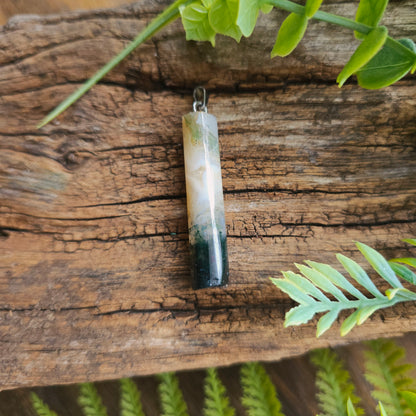 Pendentif Totem en Agate mousse - n°3
