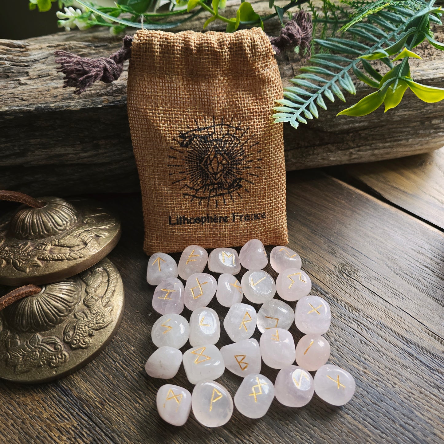 Runes en Quartz Rose