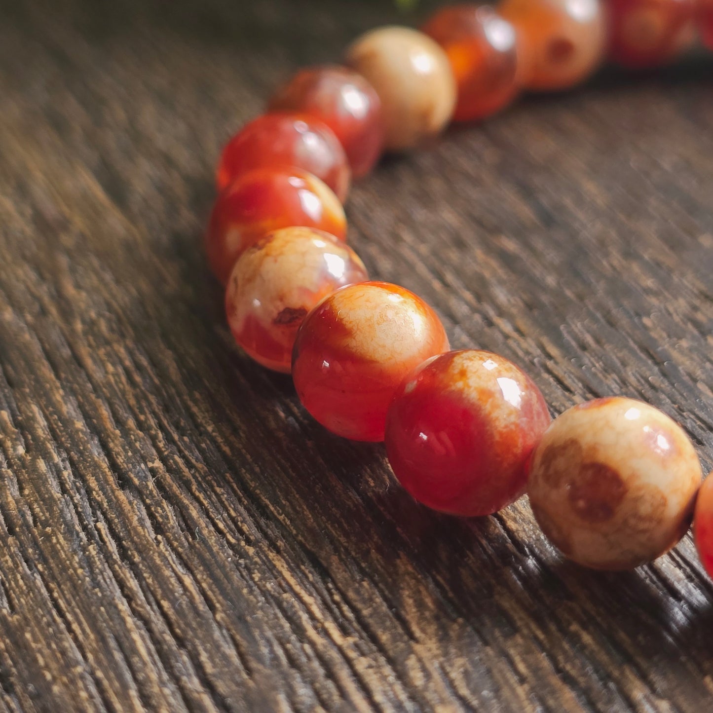 Bracelet en Agate Dzi à oeil - 8mm