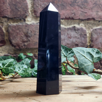 Tour en Obsidienne Noire - 7 chakras - n°3