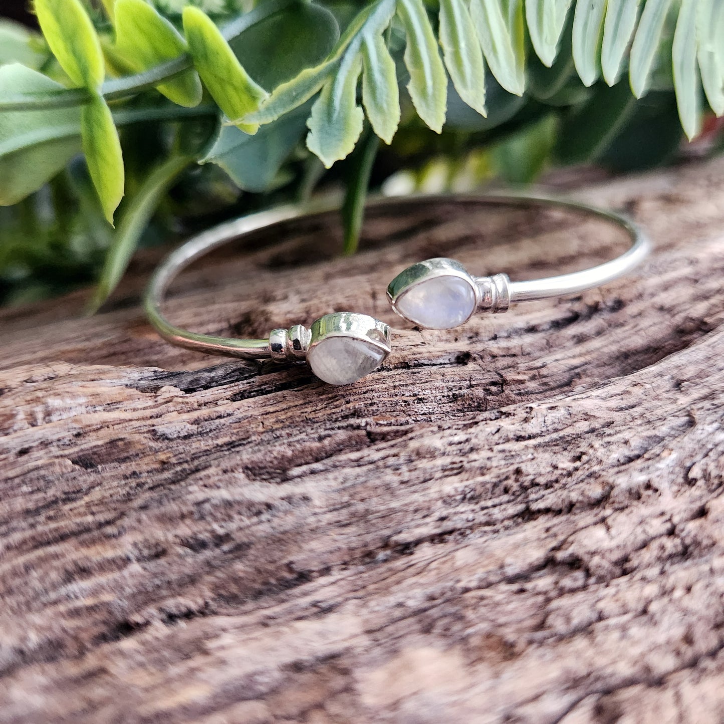 Jonc en Pierre de lune - Argent 925