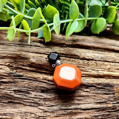 Fiole de parfum Jaspe rouge / Obsidienne noire n°2