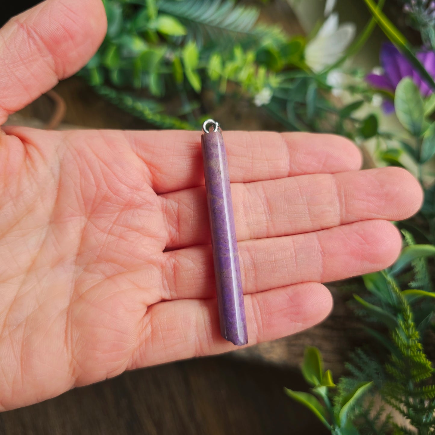 Pendentif Totem en Jade violet - n°3