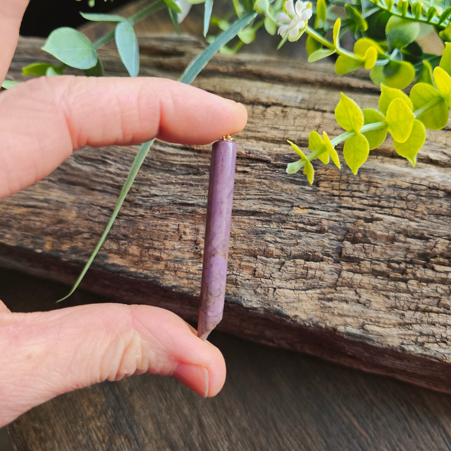 Pendentif Totem en Jade violet - n°4