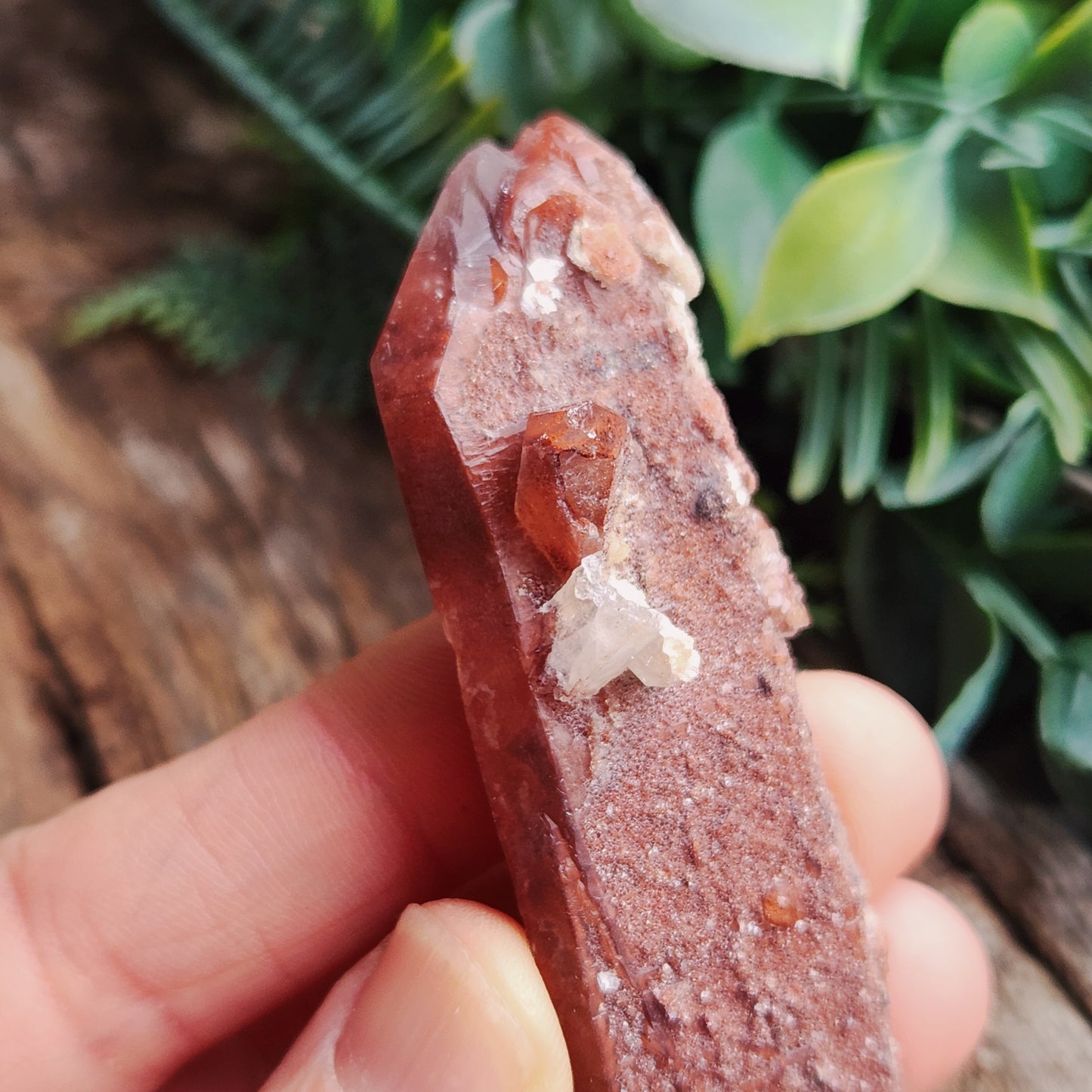 Quartz hématoïde sur quartz biterminé - n°2