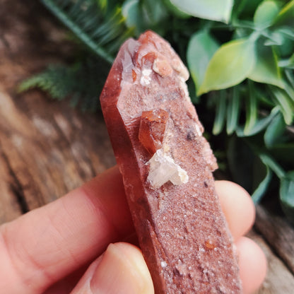 Quartz hématoïde sur quartz biterminé - n°2