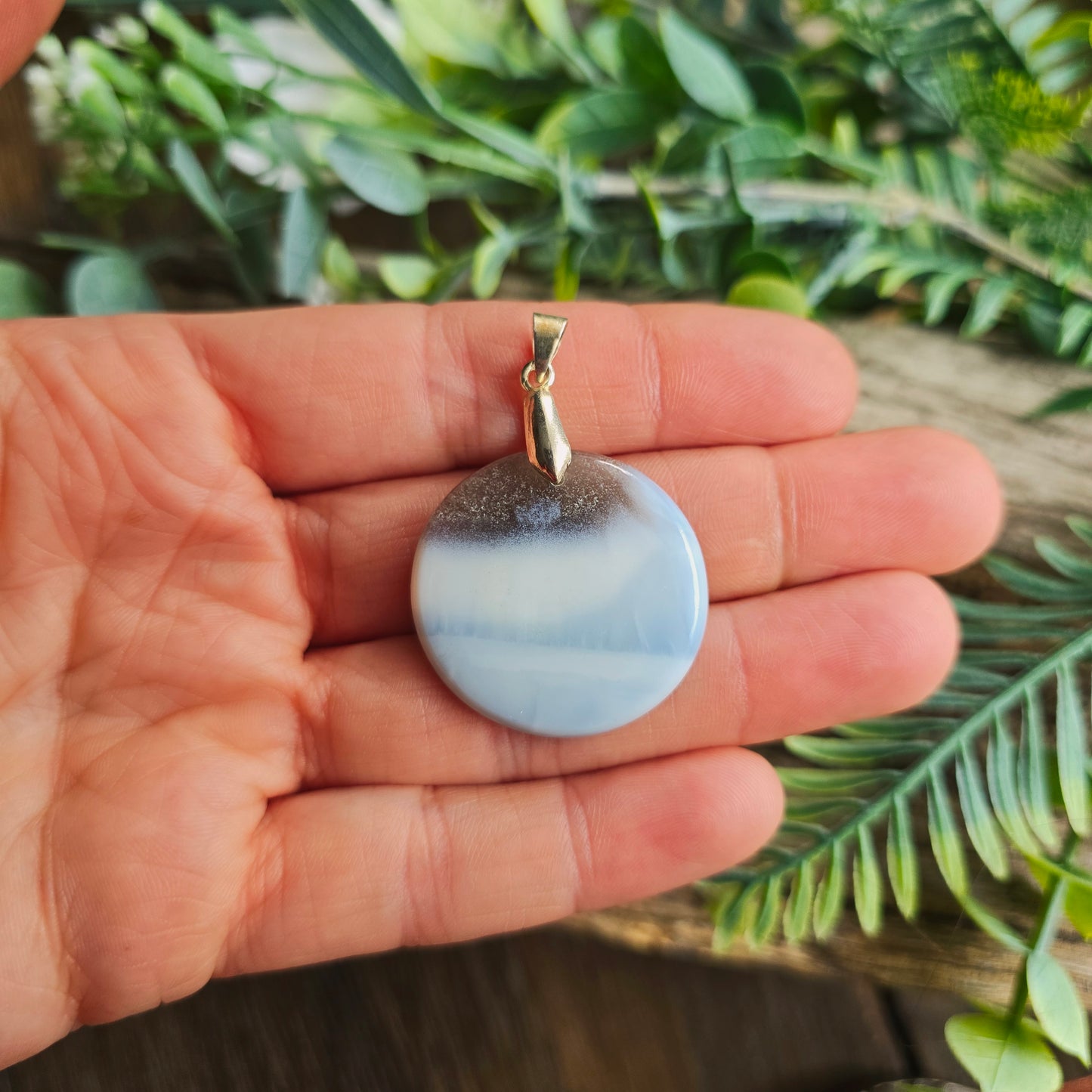 Pendentif en Opale bleue owyhee - n°1