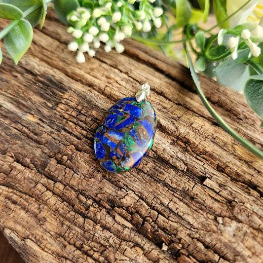 Pendentif en Lapis Lazuli / Malachite - n°1