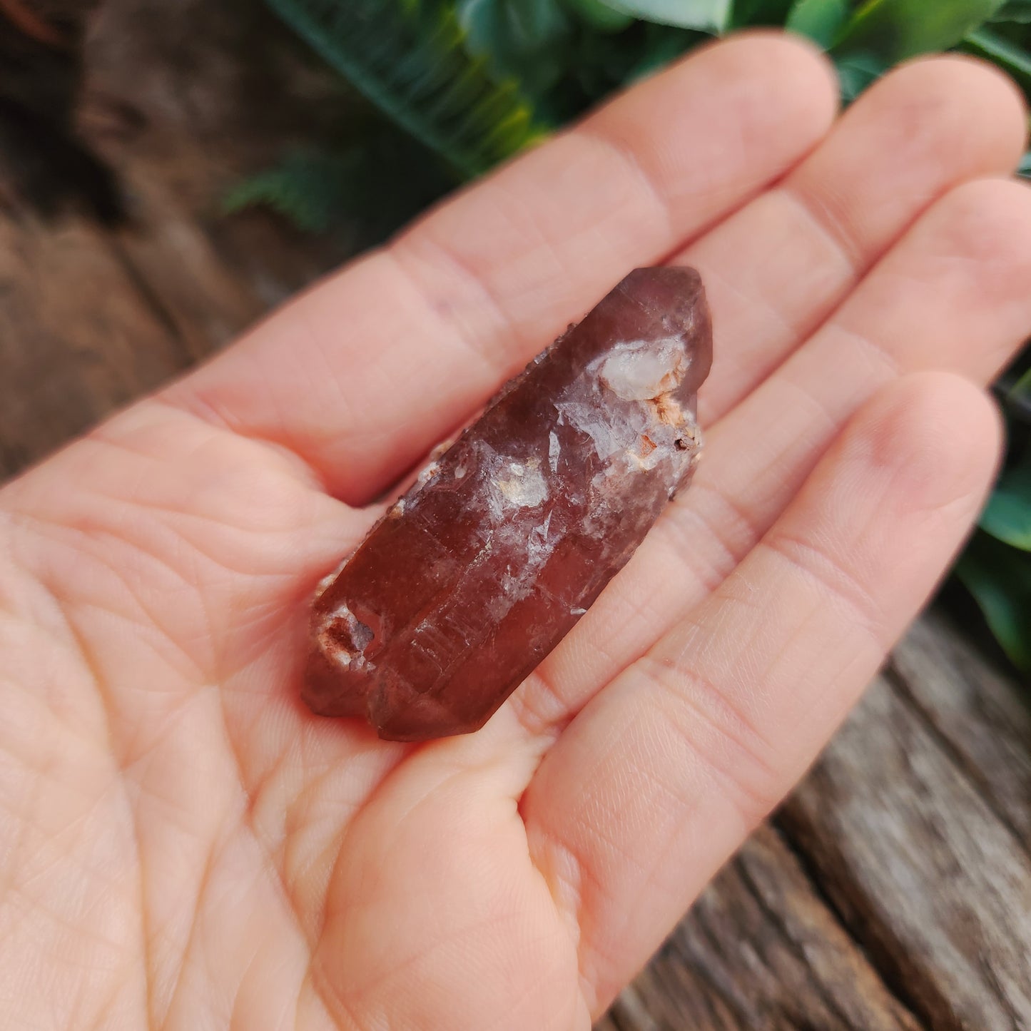 Quartz hématoïde sur quartz biterminé - n°1