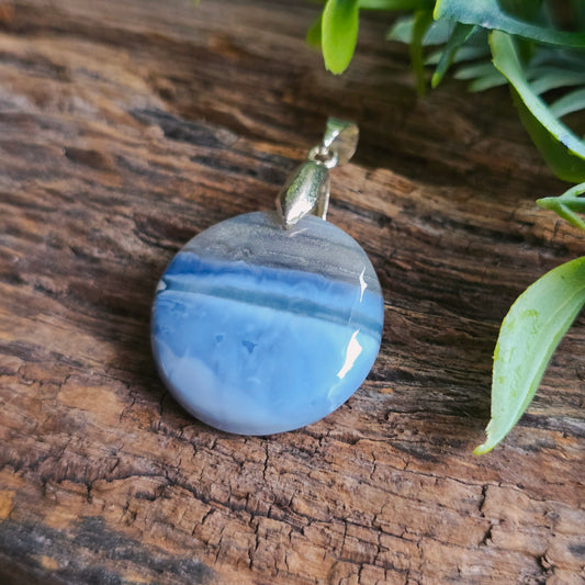 Pendentif en Opale bleue owyhee - n°2