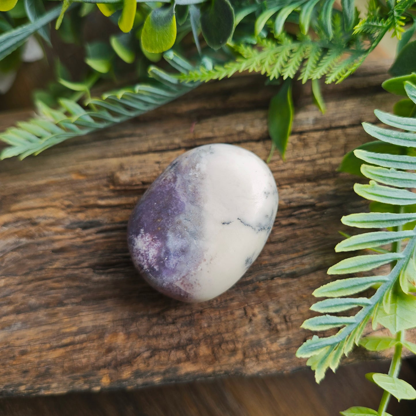 Galet en Agate Dendritique violette - n°1