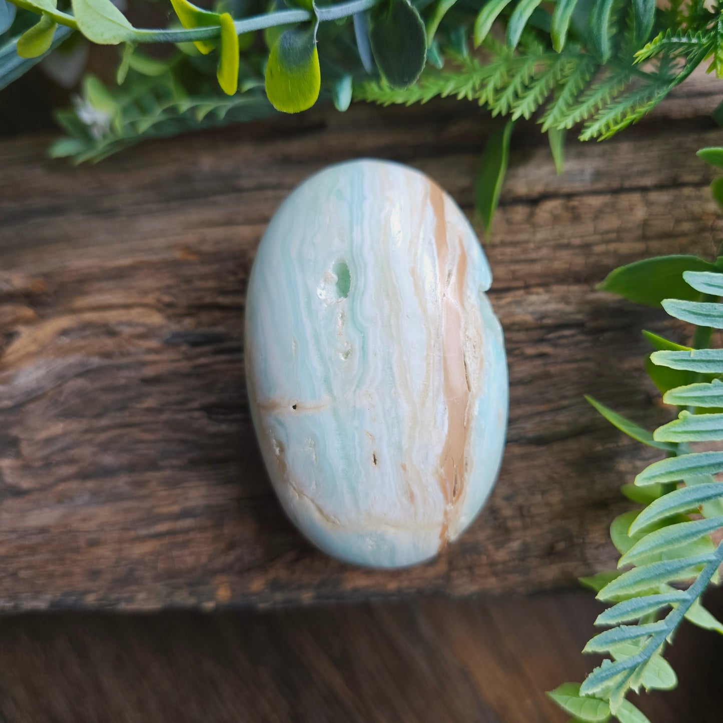 Galet en Aragonite bleue - n°1