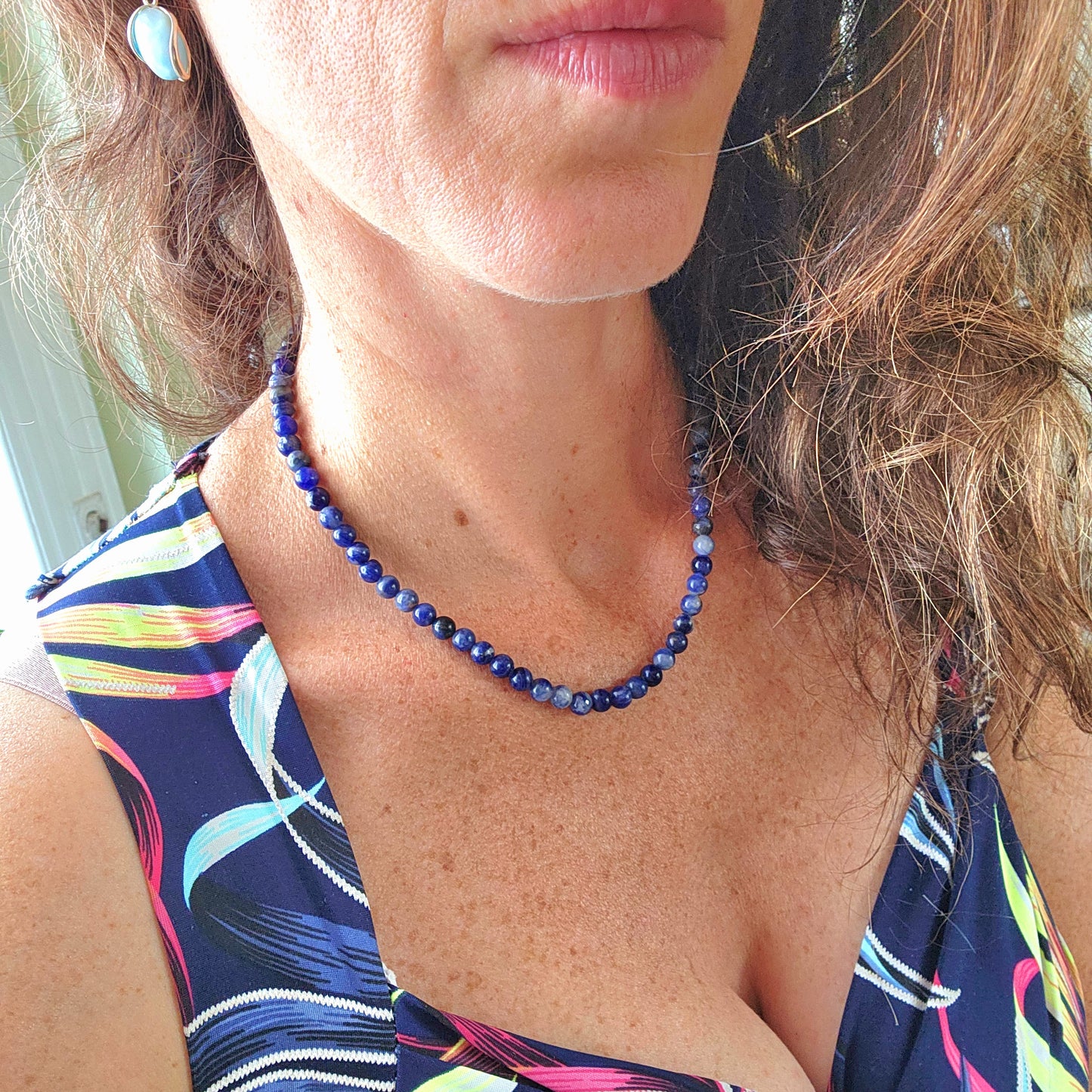 Collier en Sodalite