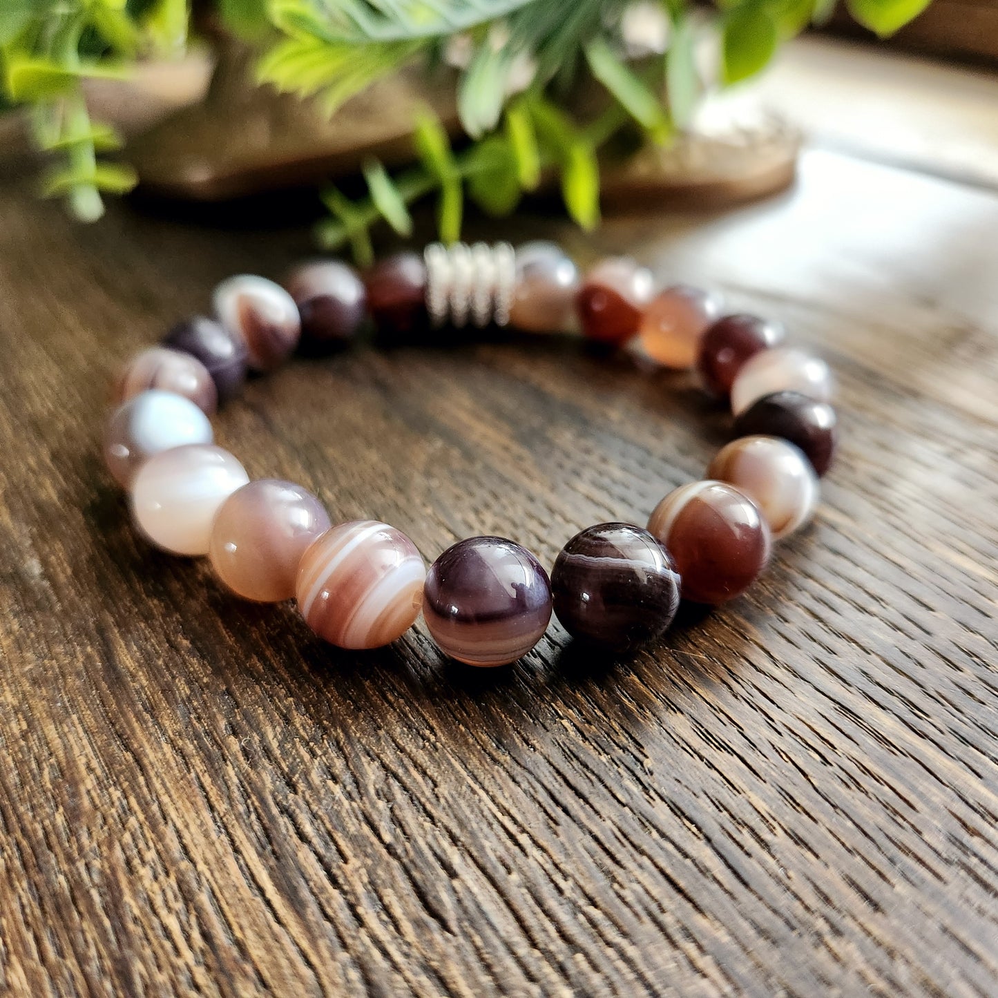 Bracelet en Agate Botswana - 10mm