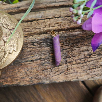 Pendentif Totem en Jade violet - n°2