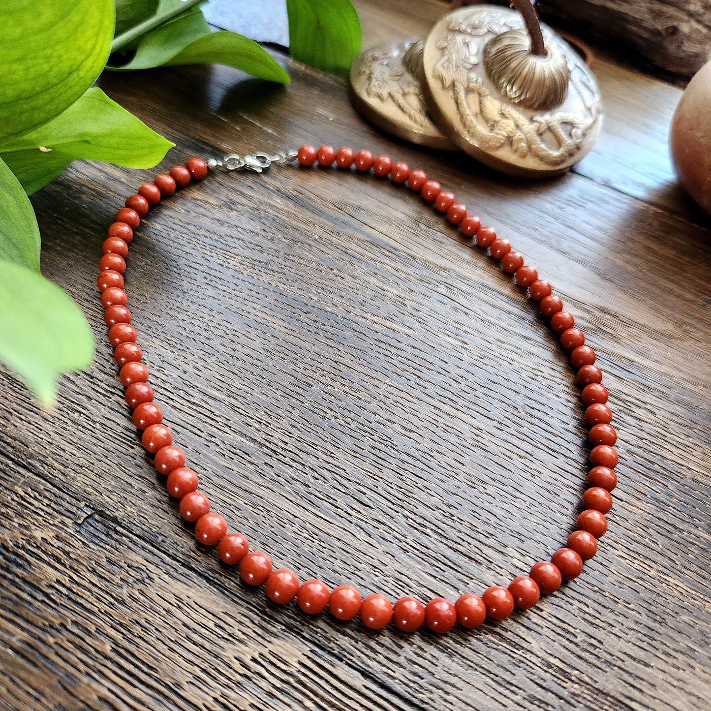 Collier en Jaspe rouge