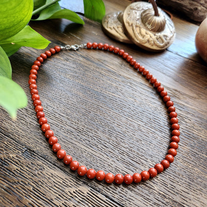Collier en Jaspe rouge