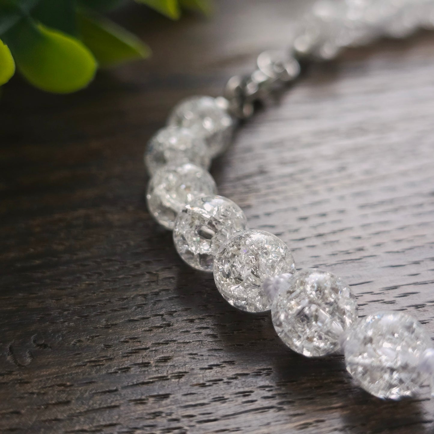 Collier en Cristal de roche craquelé