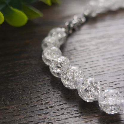 Collier en Cristal de roche craquelé