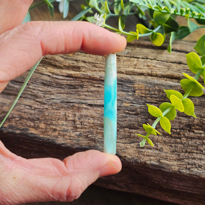 Pendentif Totem en Aragonite bleue - n°1