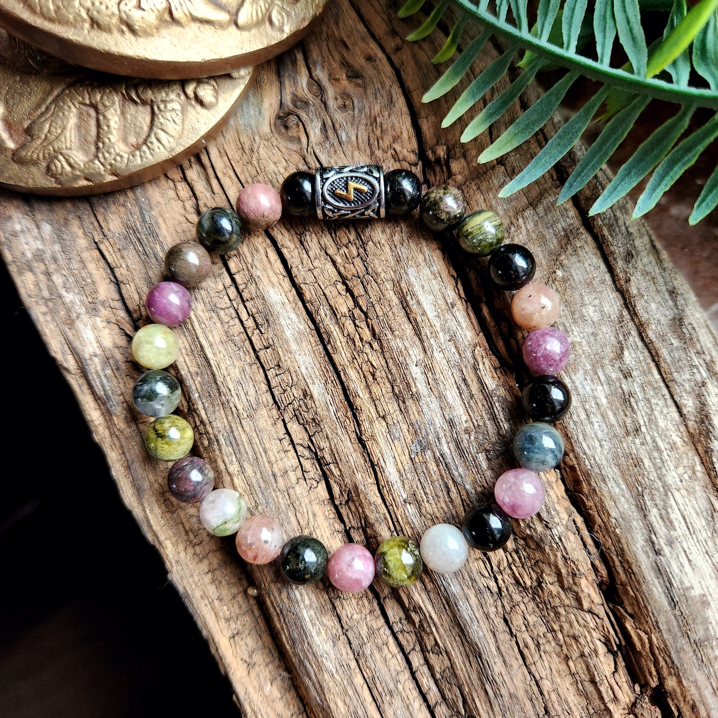 Bracelet Tourmaline multicolore - 8mm