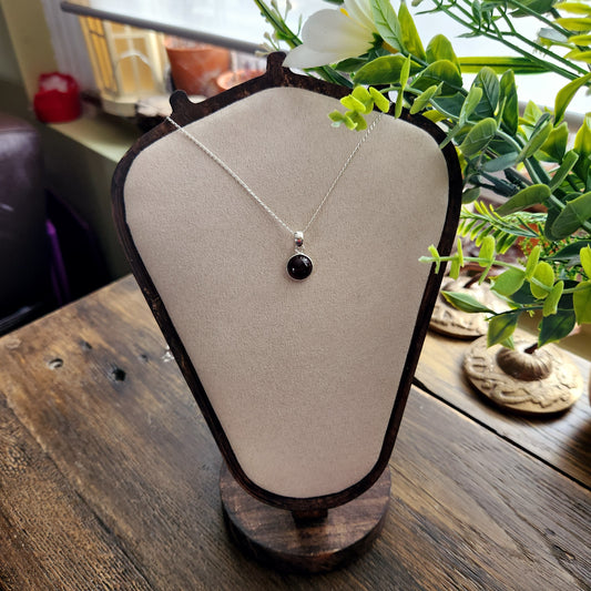 Médaillon en Obsidienne noire