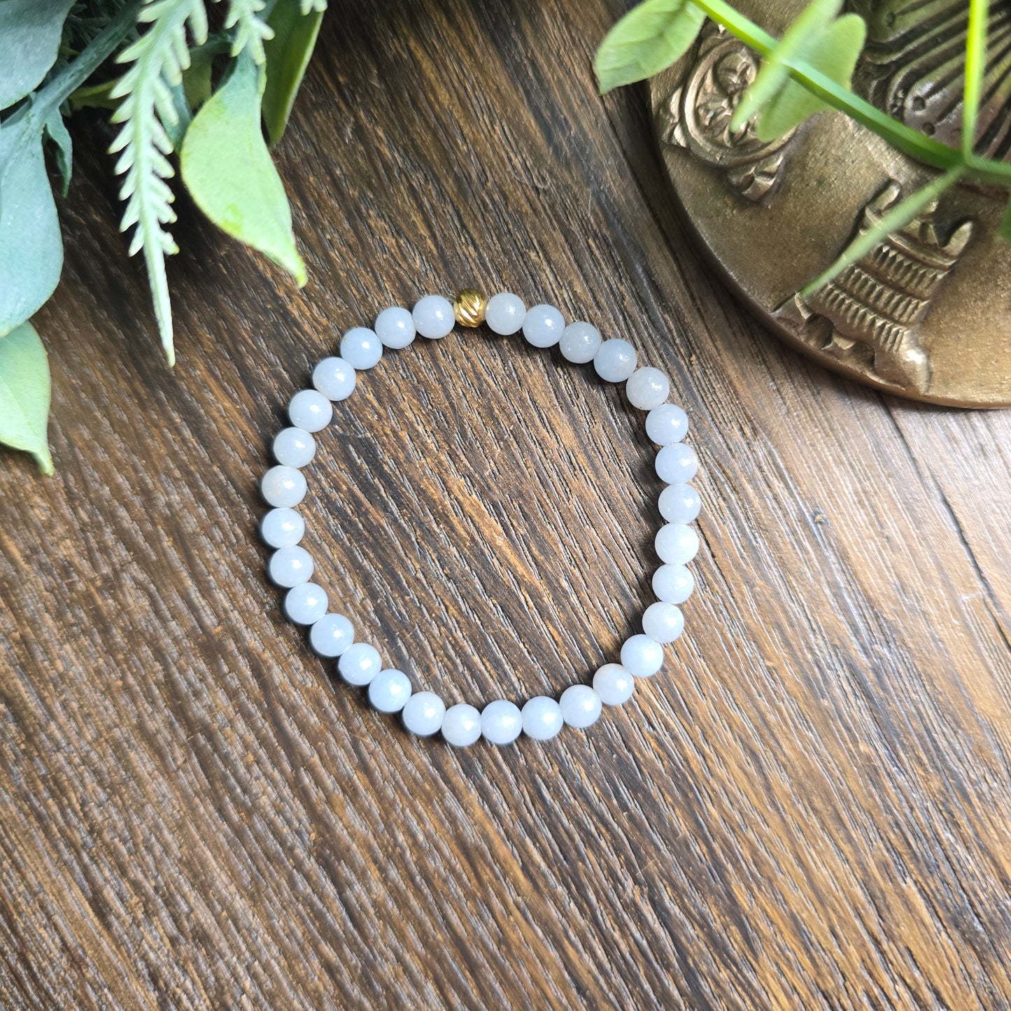 Bracelet enfant en Angélite - 4mm