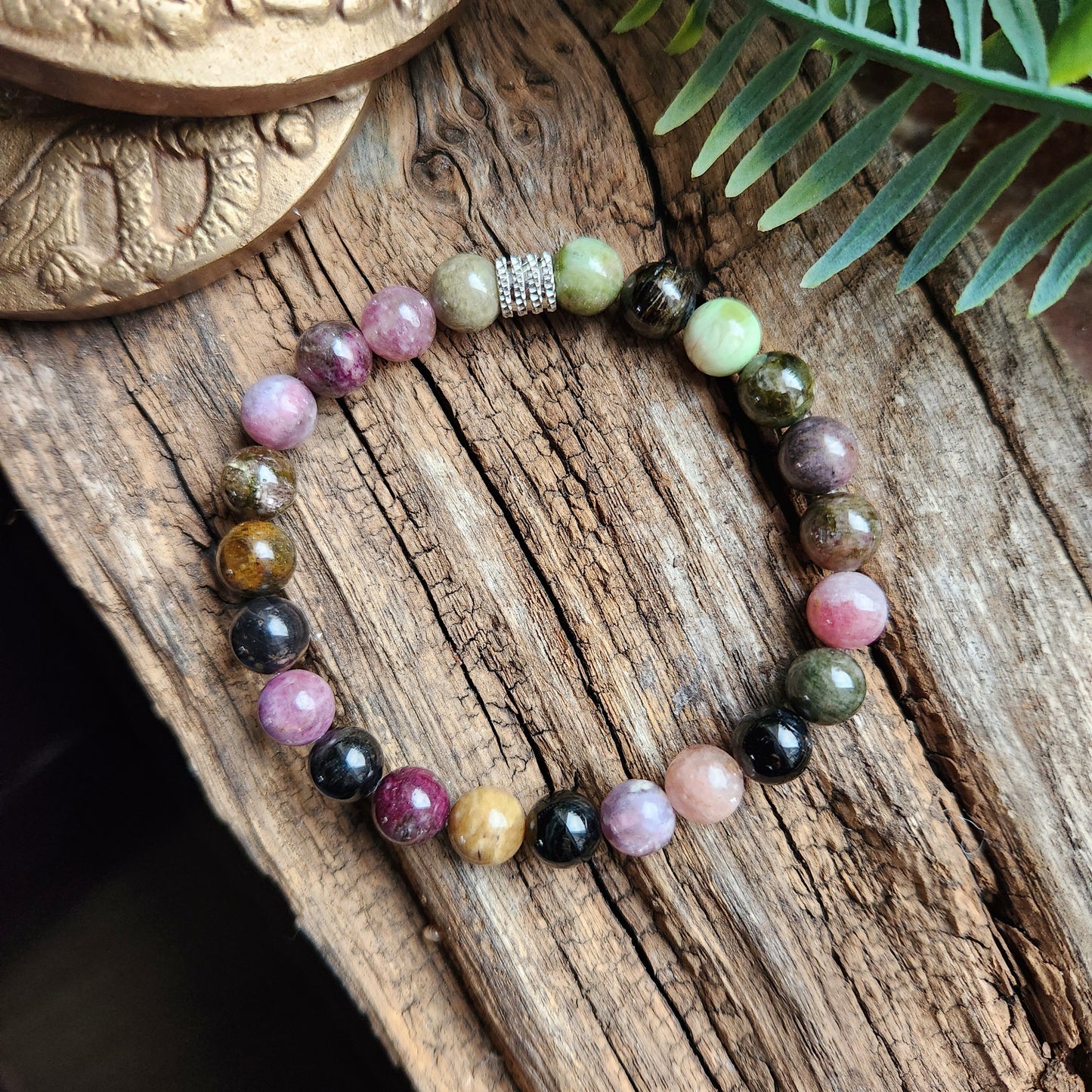 Bracelet Tourmaline multicolore - 8mm