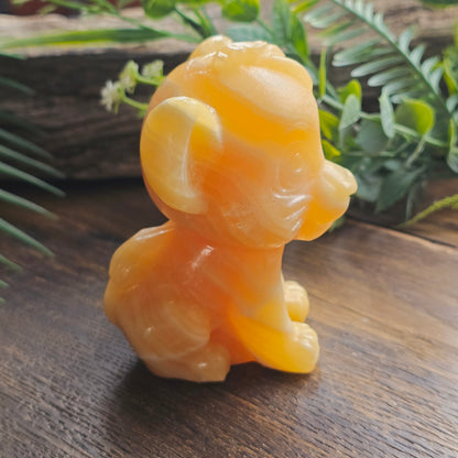Simba en Calcite orange - 9cm