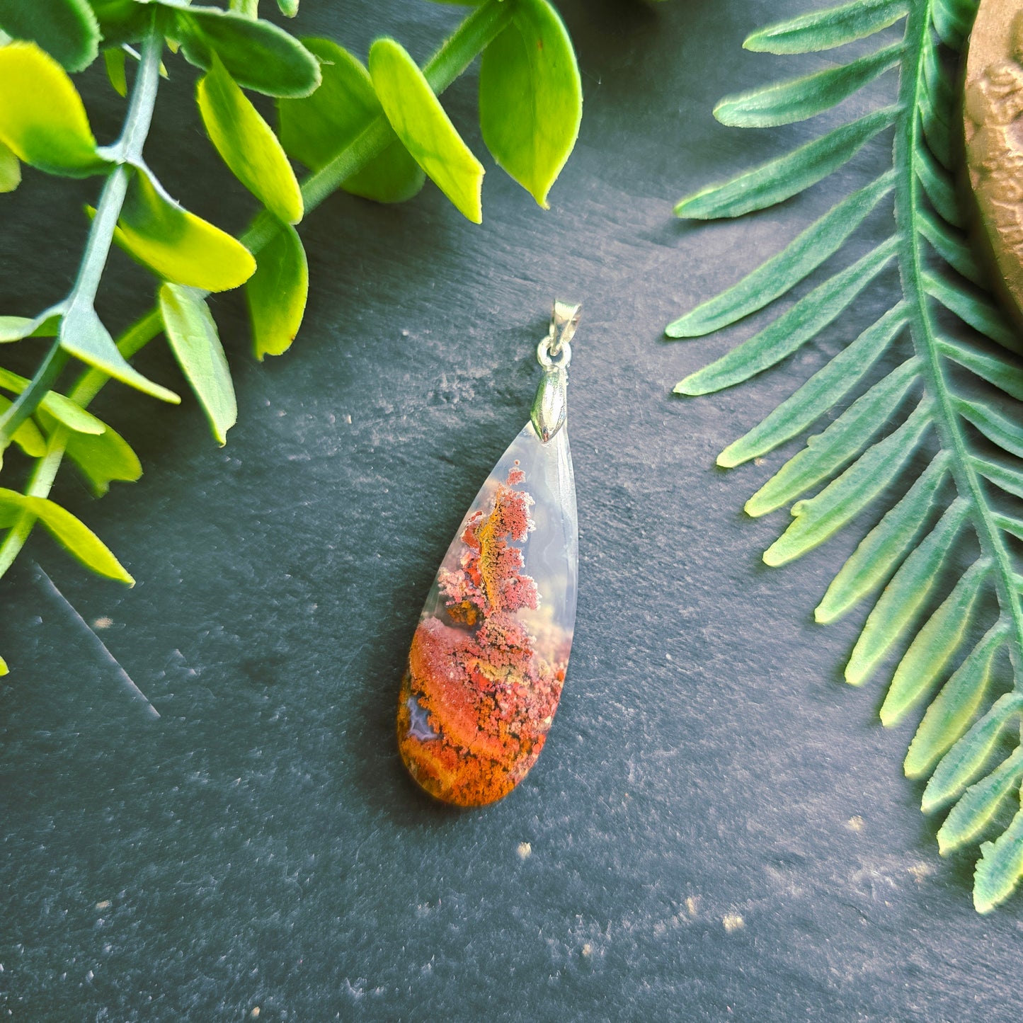 Pendentif en Agate mousse - n°9