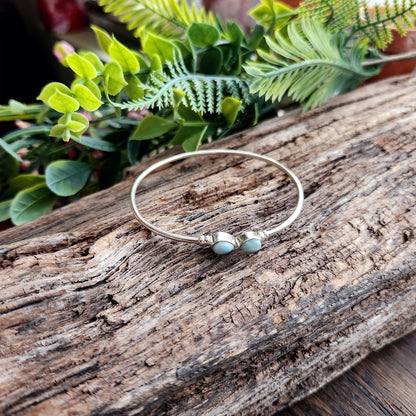 Jonc en Larimar - Argent 925