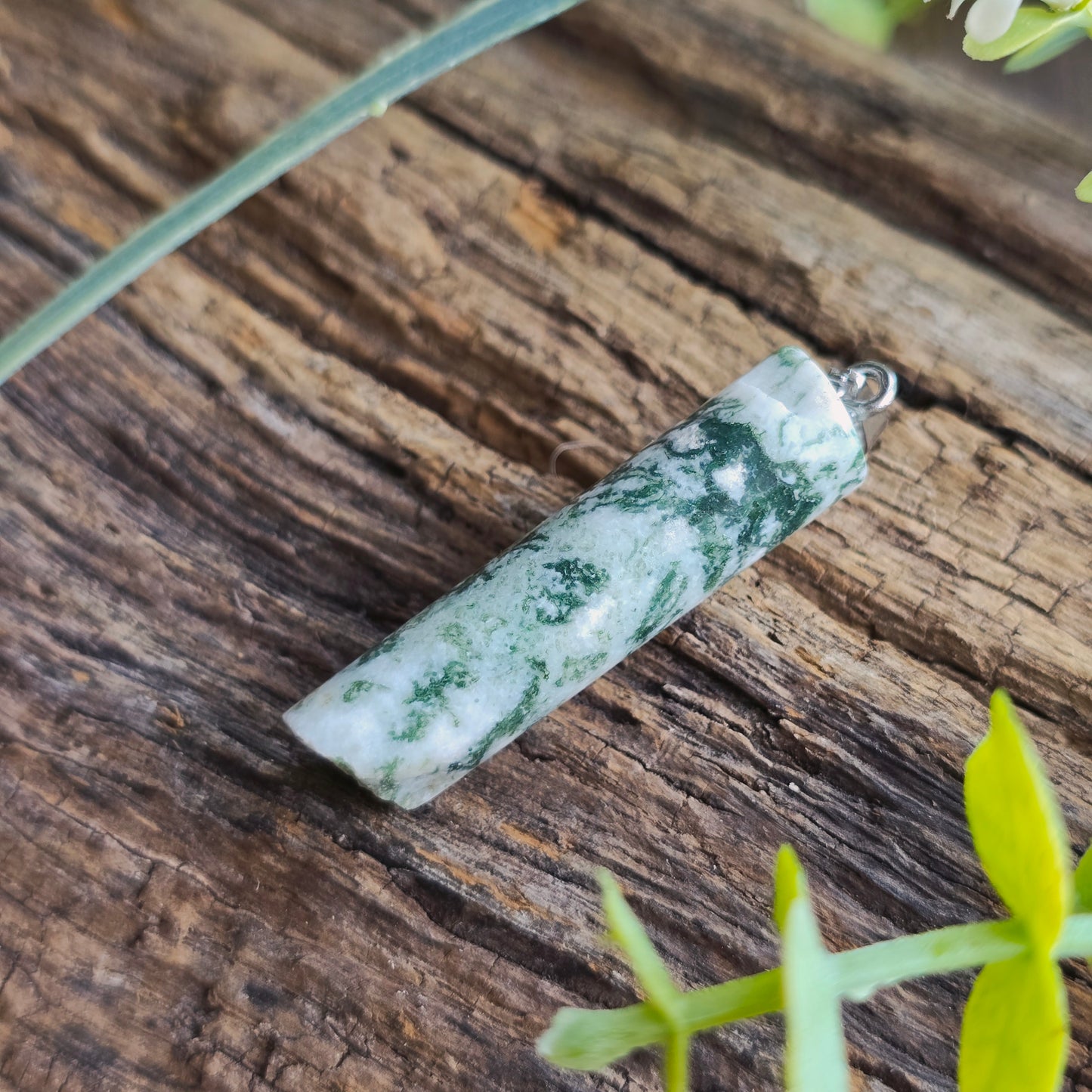 Pendentif Totem en Agate arbre - n°1