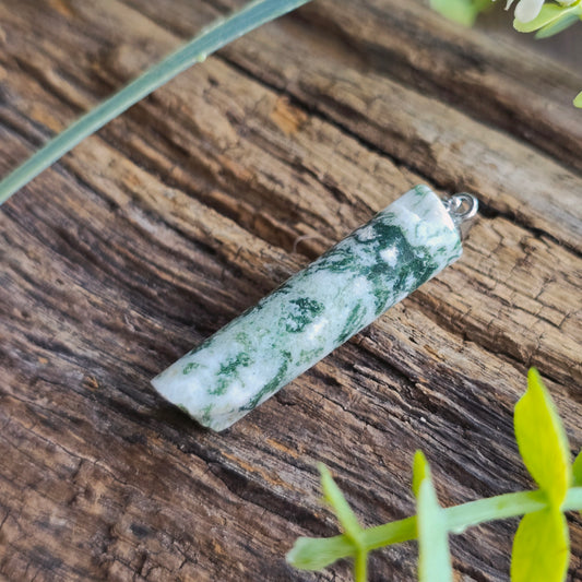 Pendentif Totem en Agate arbre - n°1