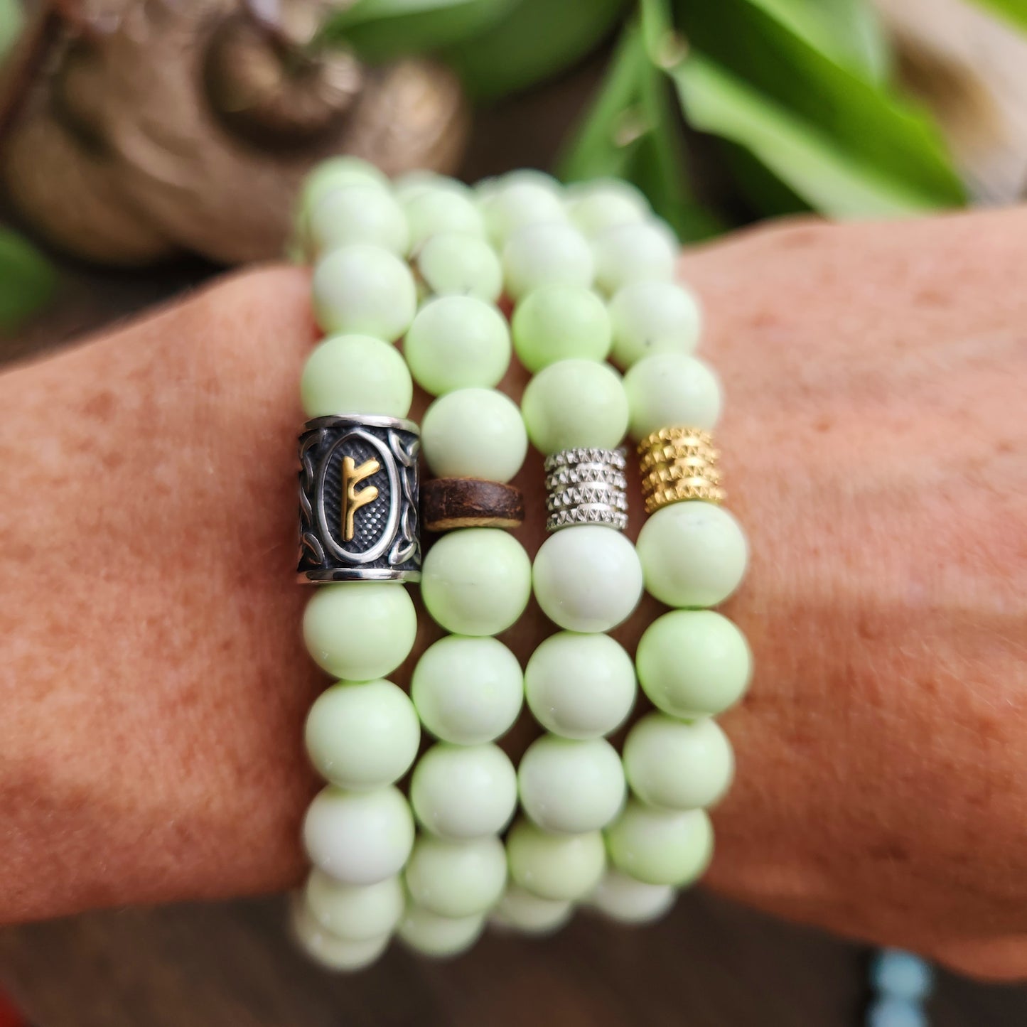 Bracelet en Chrysoprase citron - 8mm