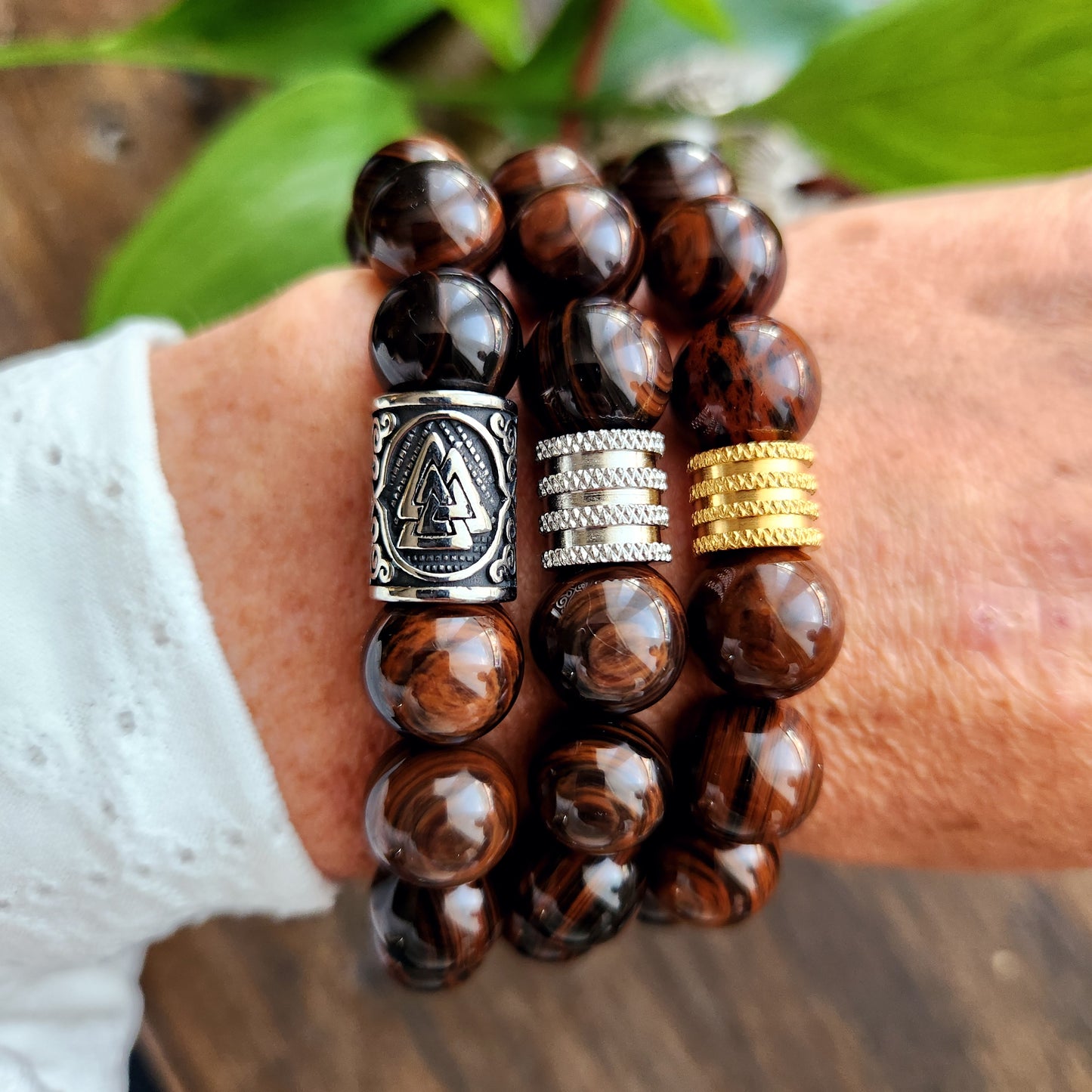 Bracelet en Obsidienne Acajou - 12mm