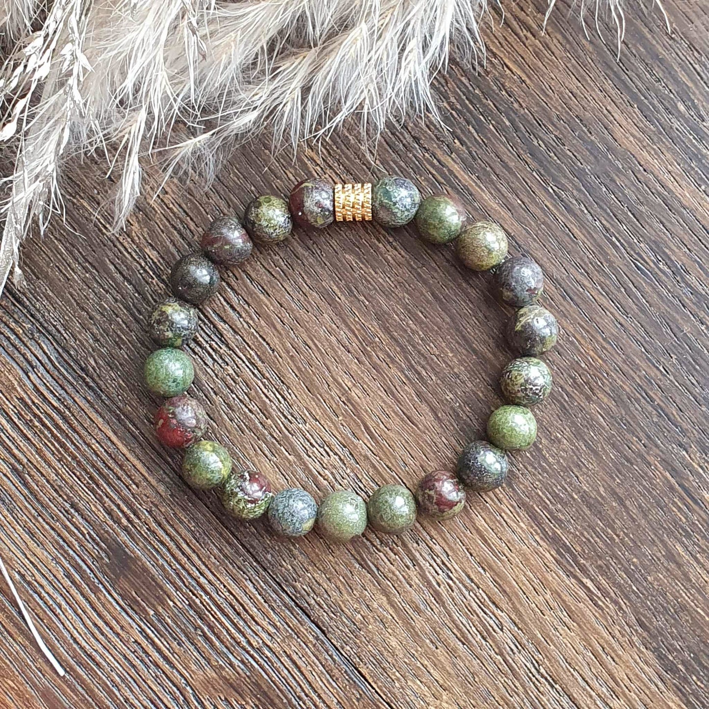 Bracelet en Jaspe Sang de dragon - 8mm
